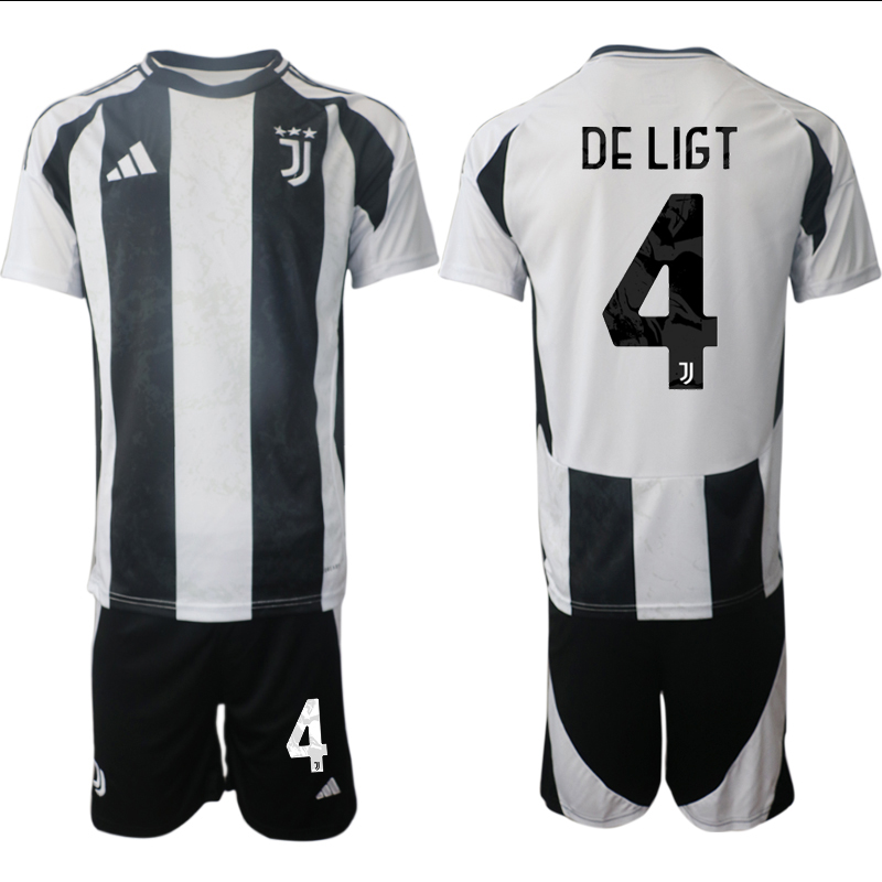 Men 2024-2025 Club Juventus home Black #4 Soccer Jersey->juventus jersey->Soccer Club Jersey